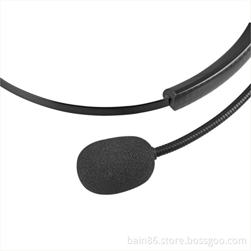 T12 RJ binaural over-ear headset with microphone for call center